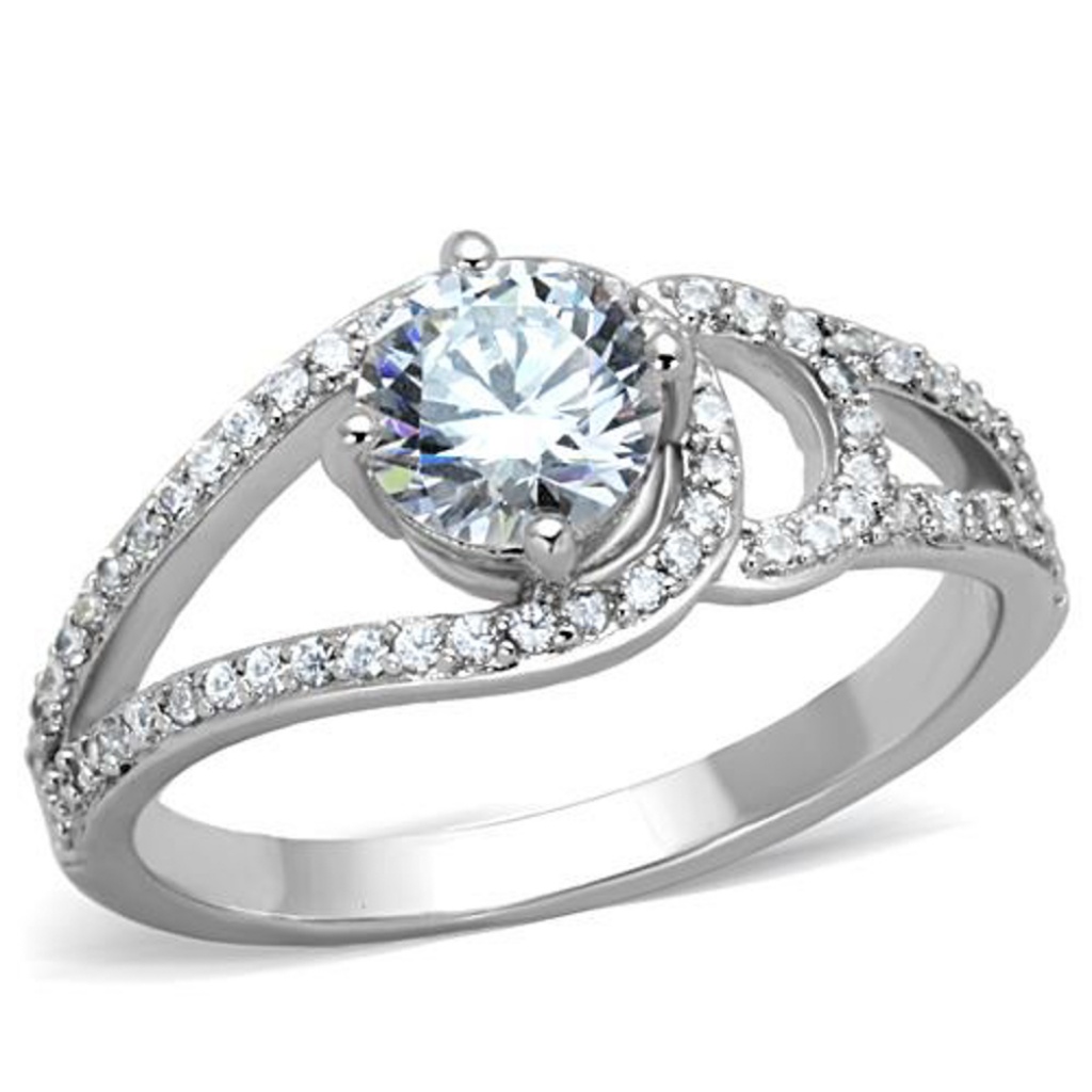 125 Ct Zirconia Stainless Steel Engagement Ring